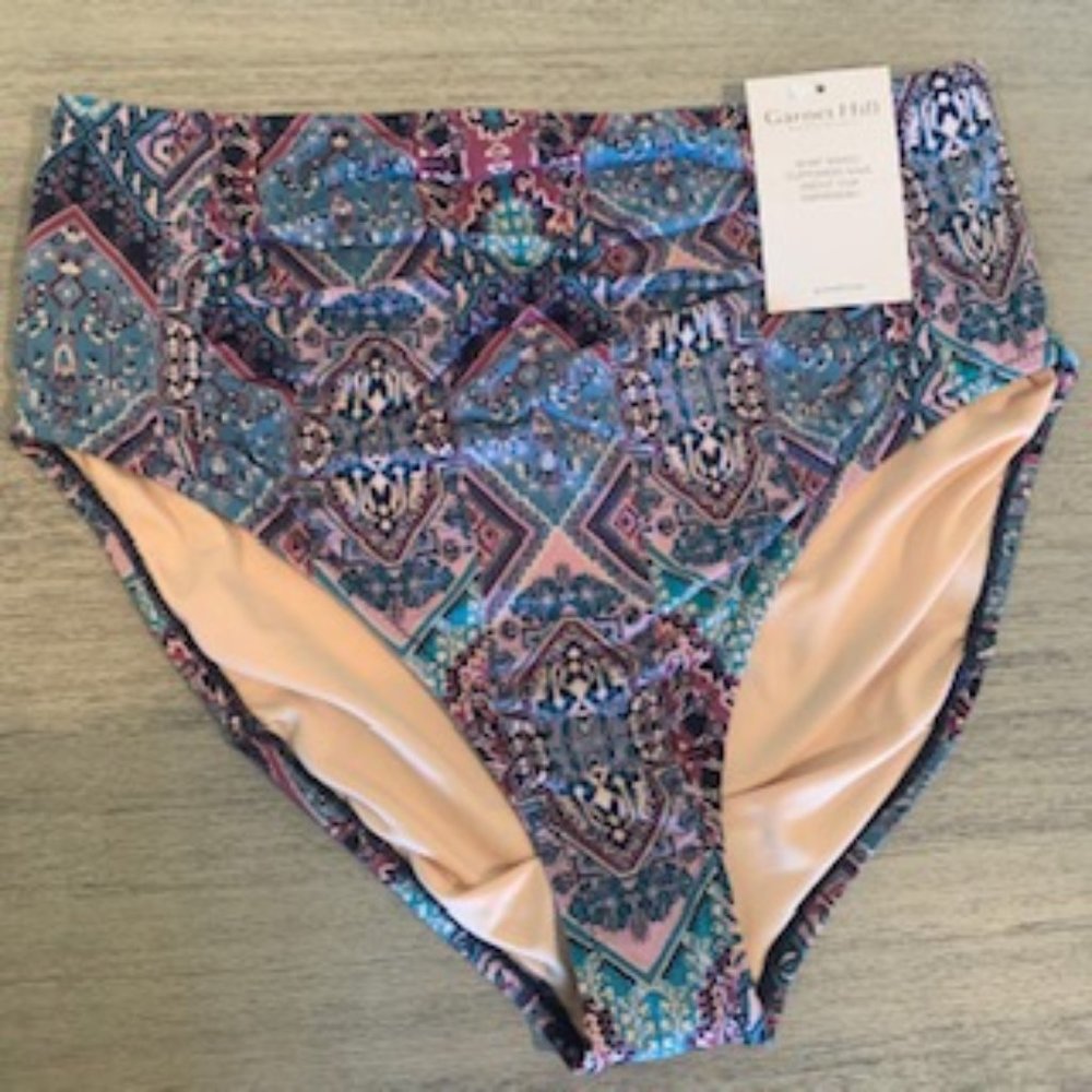 Garnet Hill Runched High Waisted Bikini Set